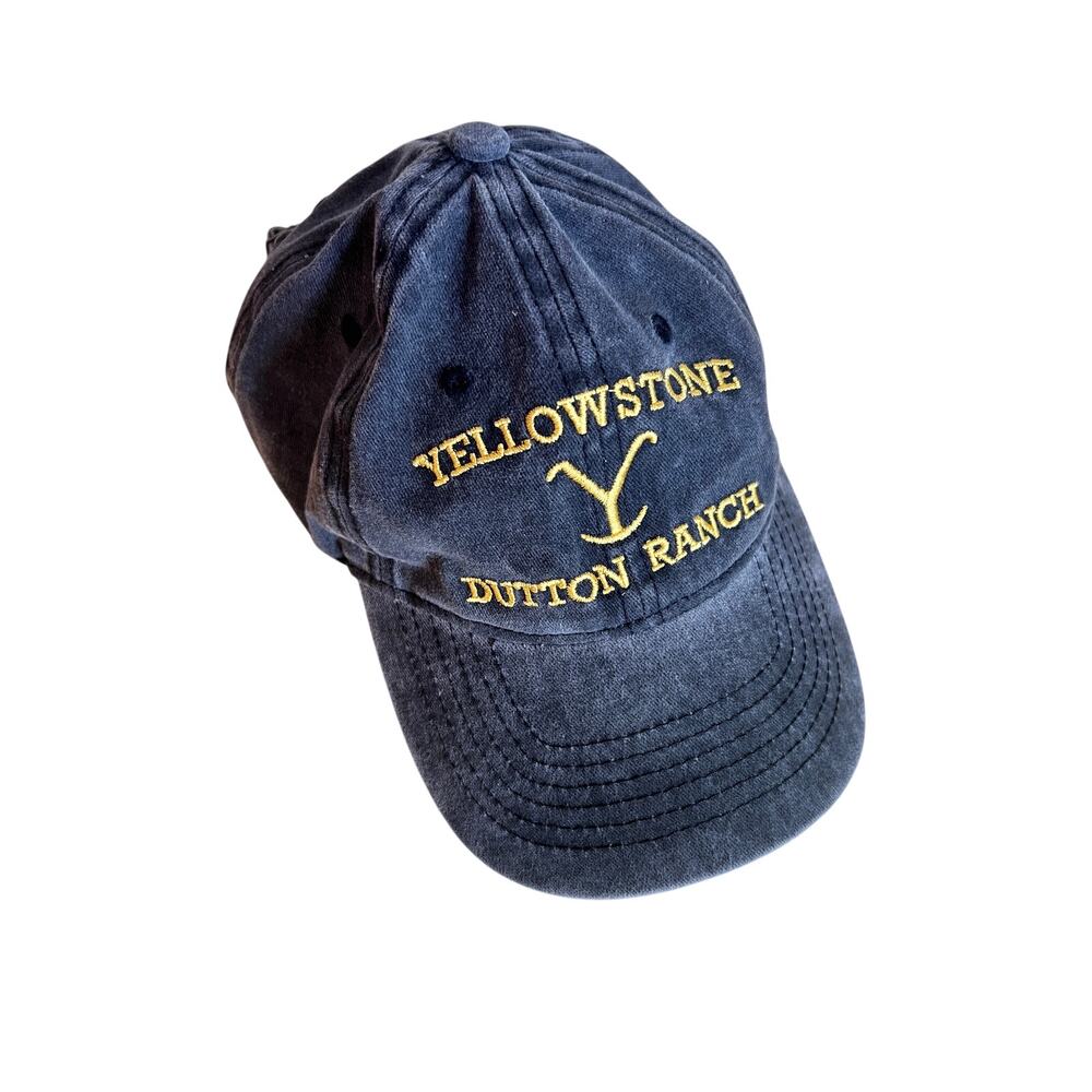Yellowstone TV Show Dutton Ranch Hat Adjustable Stonewash Distress Cap Ponytail